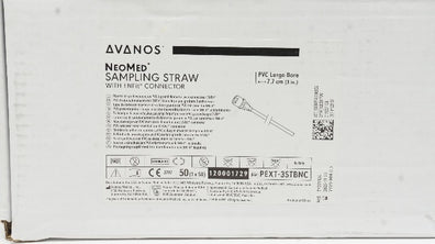 Avanos PEXT-3STBNC NeoMed Sampling Straw w/ENFit Connector 3inch - Box of 50